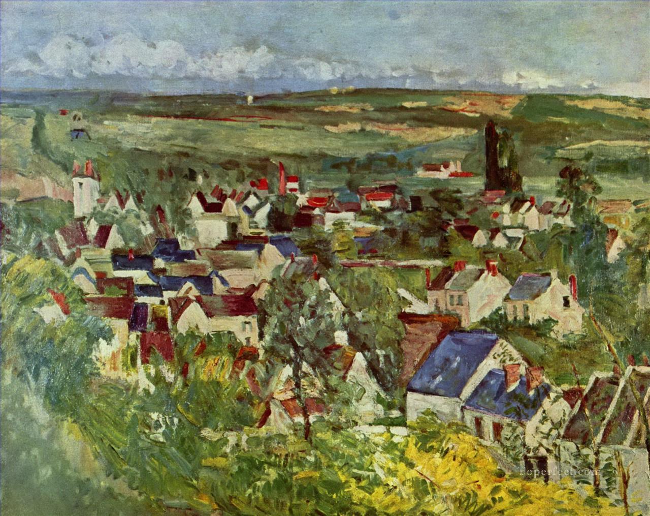 View of Auvers Paul Cezanne scenery Oil Paintings
